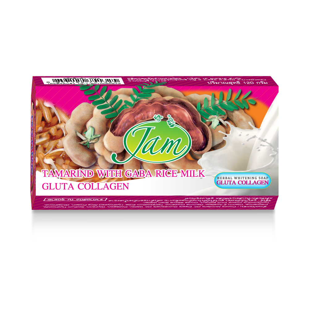 TAMARIND WITH GABA RICE MILK GLUTA COLLAGEN SOAP 120 กรัม