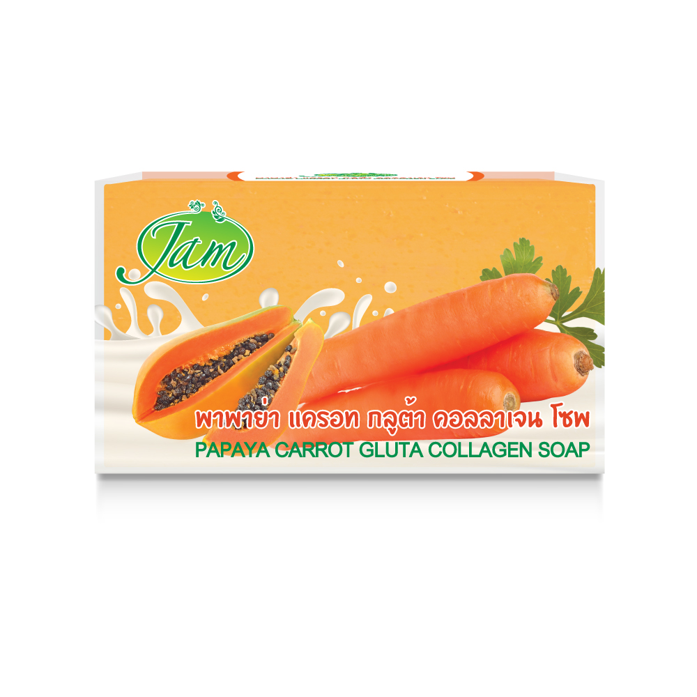 PAPAYA CARROT GLUTA COLLAGEN SOAP 135 กรัม